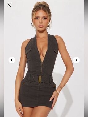 Fashion Nova Chloe Cargo Mini Dress